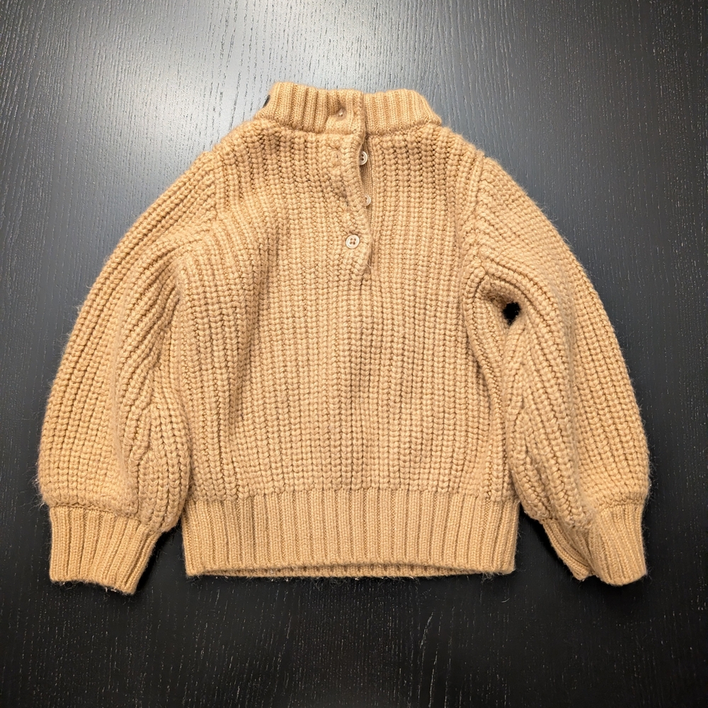 Janie and Jack Camel Cable Knit Sweater - Picture 7 of 9